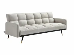 Vente-unique Sofá cama de 3 plazas de tela con vintage - ROREMA
