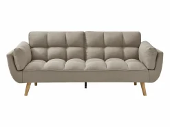 Vente-unique Sofá cama de 3 plazas de tela LOELINE