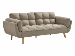 Vente-unique Sofá cama de 3 plazas de tela LOELINE