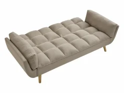 Vente-unique Sofá cama de 3 plazas de tela LOELINE