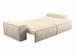 Sale Vente-unique Sofá cama de 3 plazas de tela bouclette - AMELIA de Pascal Morabito Beige
