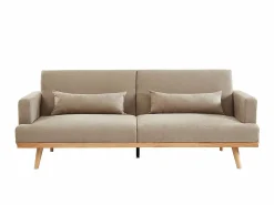 Vente-unique Sofá cama de 3 plazas de tela ESME