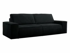 Discount Vente-unique Sofá cama de 4 plazas de terciopelo AMELIA Negro