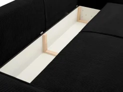 Discount Vente-unique Sofá cama de 4 plazas de terciopelo AMELIA Negro