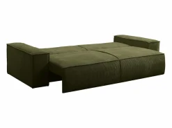 New Vente-unique Sofá cama de 4 plazas en pana verde AMELIA Caqui
