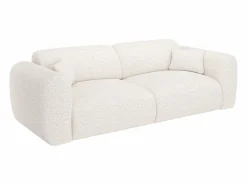 Maison Céphy Sofá cama de 4 plazas en tela bouclé POGNI de