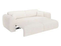 Maison Céphy Sofá cama de 4 plazas en tela bouclé POGNI de
