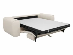 Clearance Vente-unique Sofá cama de 3 plazas en tela texturizada POGNIA Beige