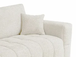 Vente-unique Sofá cama de 4 plazas en tela bouclé colchón de 16 cm ISSORO
