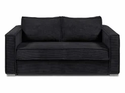 Vente-unique Sofá cama de 4 plazas exprés de pana lamas anchas - 18 cm - LORETO