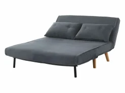 Sofá cama de 2 plazas tela patas madera VALERIO Sofá Escandinavo|Sofá - 2 Plazas