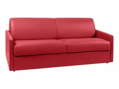 Sale Sofá cama de 4 plazas tipo italiano de piel sintética - Colchón de espuma 14 cm - CALIFE Sofás De Piel Sintética