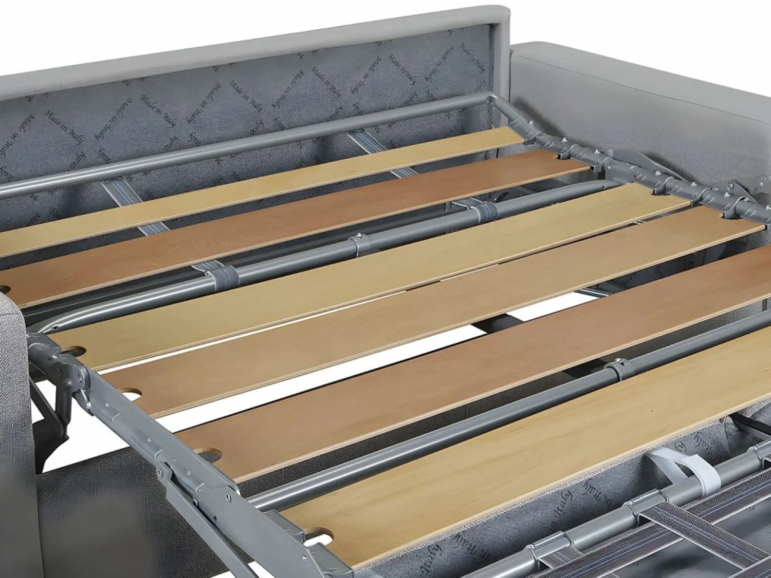 Sofá cama de 3 plazas tipo italiano de terciopelo - colchón 18 cm - CALITO Sofás Y Sillones