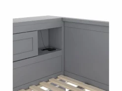 Outlet Sofá cama de 140 x 200 cm con cama nido de 90 x 190 cm - Con LED, USB y almacenaje - Cama Diván