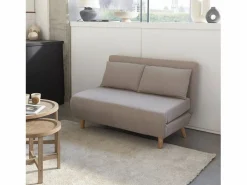 Best Sofá cama de con patas de madera, 2 plazas Sofá Escandinavo