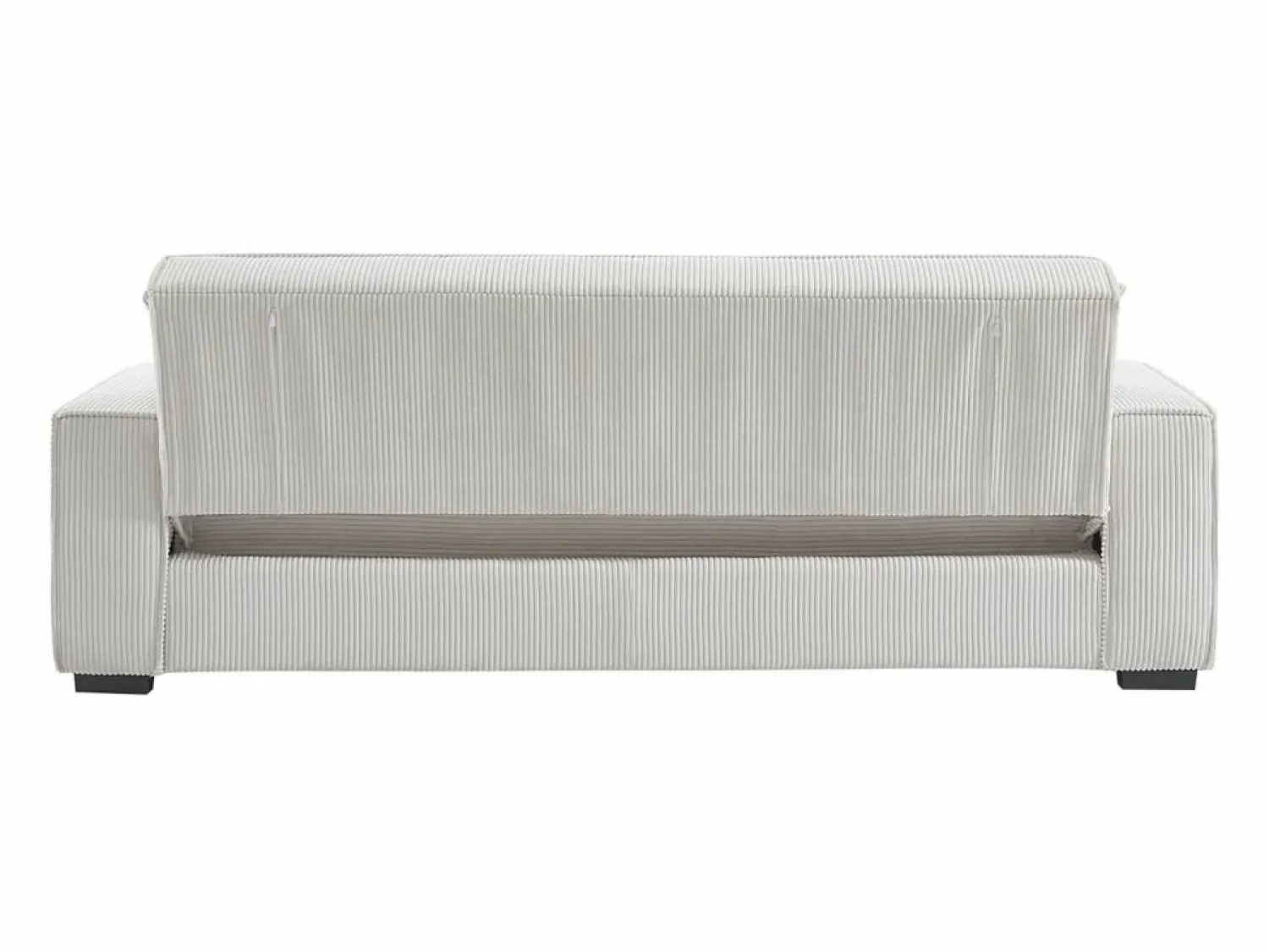 New Sweeek Sofá cama de pana de 3 plazas Crema