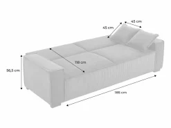 Online Sofá cama de pana de 3 plazas Sofá Escandinavo