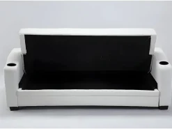 Outlet Vente-unique Sofá cama de piel sintética en color MIRELLA Blanco