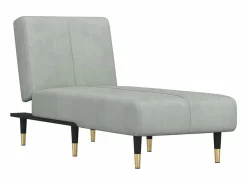 Sofá cama de terciopelo claro PWFG37275