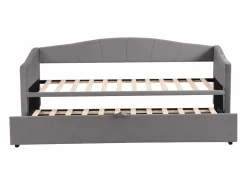 Best Sofá cama de terciopelo 180x200 cm - con cama nido - somier de láminas - Cama Nido