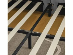 Hauss Spole Sofá cama doble 160x200cm con respaldo alto, somier de láminas, terciopelo