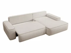 Online Sofá cama esquinero derecho ZOMELA en pana Sofá De Terciopelo|Sofá - 4 Plazas