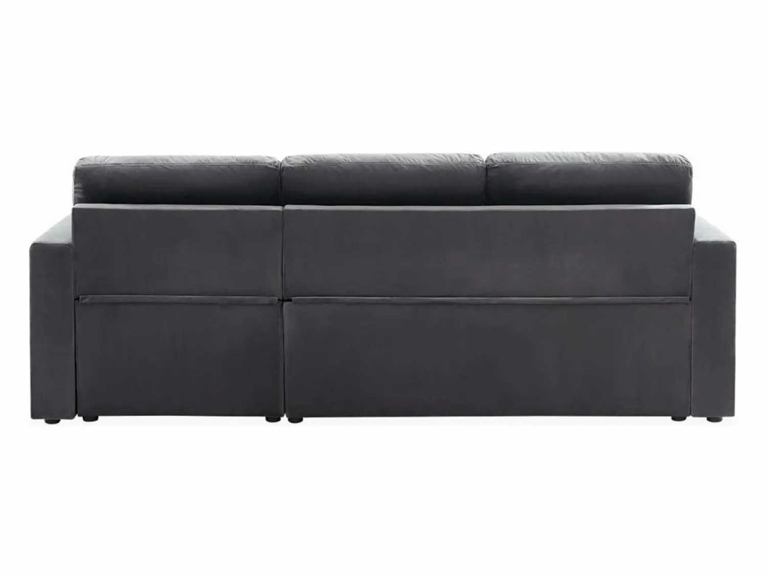 Clearance Sweeek Sofá cama esquinero reversible de 3 plazas oscuro Gris
