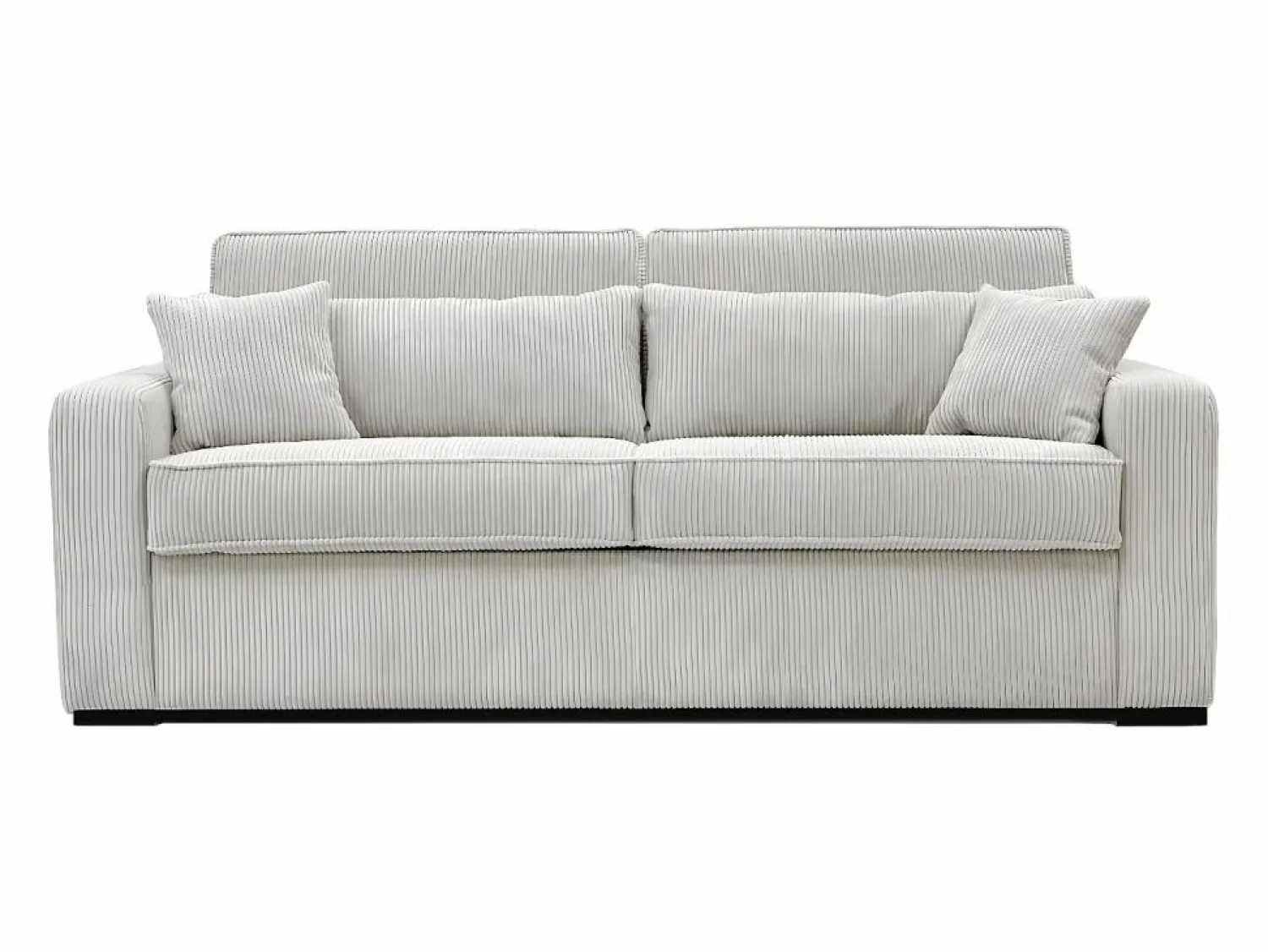 Vente-unique Sofá cama Express convertible en pana , cama de láminas de 160 cm, 16 cm de grosor, MONDOVI