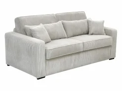 Vente-unique Sofá cama Express convertible en pana , cama de láminas de 160 cm, 16 cm de grosor, MONDOVI