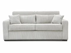 Vente-unique Sofá cama Express en pana , superficie de descanso de 160 cm, colchón de 16 cm, MONDOVI