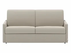 Vente-unique Sofá cama exprés de 2 plazas de tela color gris CALIFE