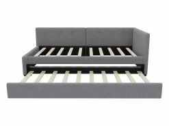 Merax Sofá cama extraíble - 90 x 200 cm + 90 x 190 cm - con cabecero - terciopelo -