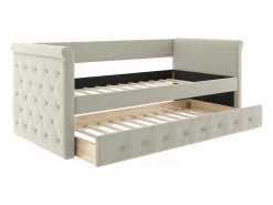 Vente-unique Sofá cama extraíble de 2 x 90 x 190 cm en tejido con colchón - LOUISE