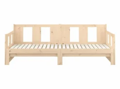 Discount Clicnbuy Sofá cama extraíble madera maciza de pino 2x(80x200) cm Marru00f3n