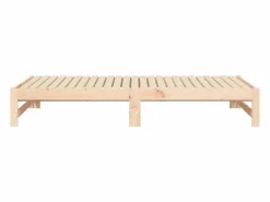 Clicnbuy Sofá cama extraíble madera maciza de pino 2x(90x190) cm