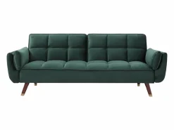 Vente-unique Sofá cama GULCAN de 3 plazas con mecanismo clic-clac en terciopelo