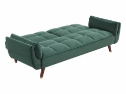 Vente-unique Sofá cama GULCAN de 3 plazas con mecanismo clic-clac en terciopelo