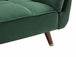 Vente-unique Sofá cama GULCAN de 3 plazas con mecanismo clic-clac en terciopelo