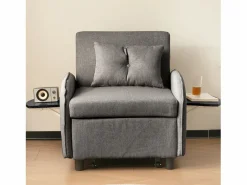 Best Sofá cama individual extraíble multifuncional: con función de cama, sillón y sillón, sofá cama ajustable en tres posiciones, mesas de té plegables Sillón Cama