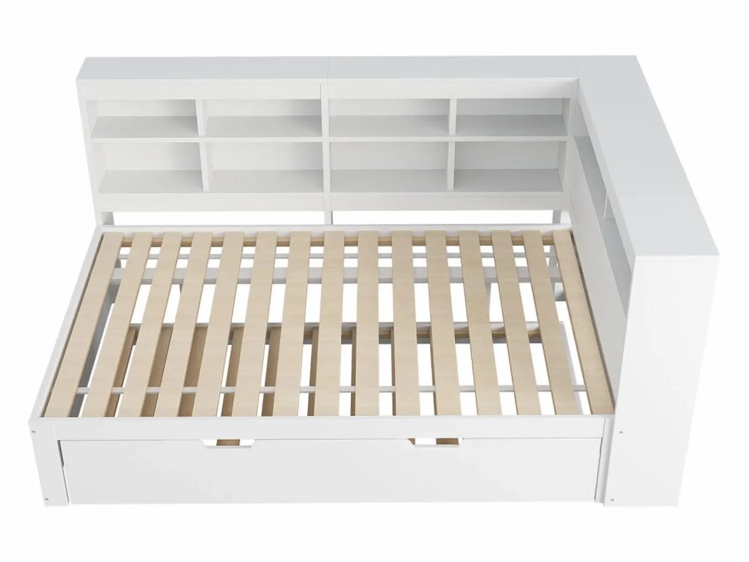 Best Sofá cama infantil de 140 x 200 cm con cama nido de 90 x 190 cm - con puerto USB y amplio espacio de almacenamiento - madera - Cama Diván