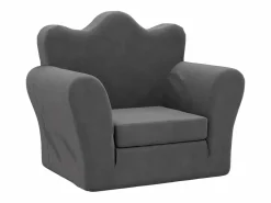 Best Sofá cama infantil felpa suave ES218927 Gris antracita