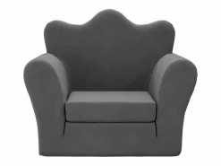 Best Sofá cama infantil felpa suave ES218927 Gris antracita