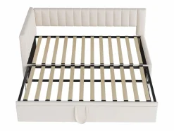 Online Sofá cama infantil 90/180x200cm en terciopelo convertible, con respaldo y cabecero acolchados, sin colchón Cama Nido