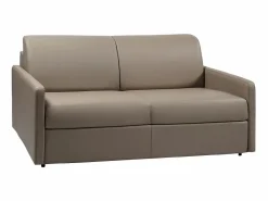 Discount Vente-unique Sofá cama italiano 3p 22 cm piel sintética CALIFE Topo
