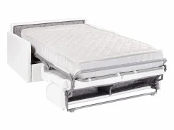 Vente-unique Sofá cama italiano 3p 22 cm piel sintética CALIFE