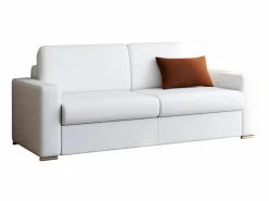 Clearance Sofá cama italiano 4p 22 cm piel sintética CALITO Sofás De Piel Sintética