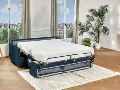 Vente-unique Sofá cama italiano 2p 22 cm tela - Color Gris CALIFE
