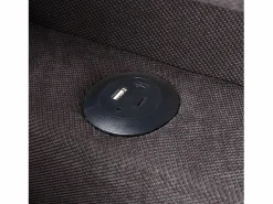 Best Sofá cama multifuncional - respaldo ajustable - reposabrazos con bandas luminosas LED - Puerto USB/Type-C - Gris Oscuro Sillón Cama