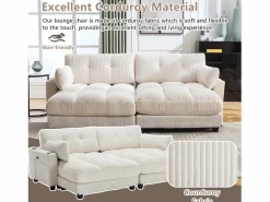 Sofá cama multifuncional de 1 plaza (salón/diván/sillón) - Puertos USB + almacenamiento - Ecológico - Ideal para estudios