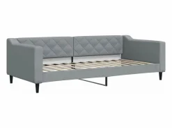 Sofá cama nido con cajones tela claro 90x200 cm Cama Diván|Cama Nido